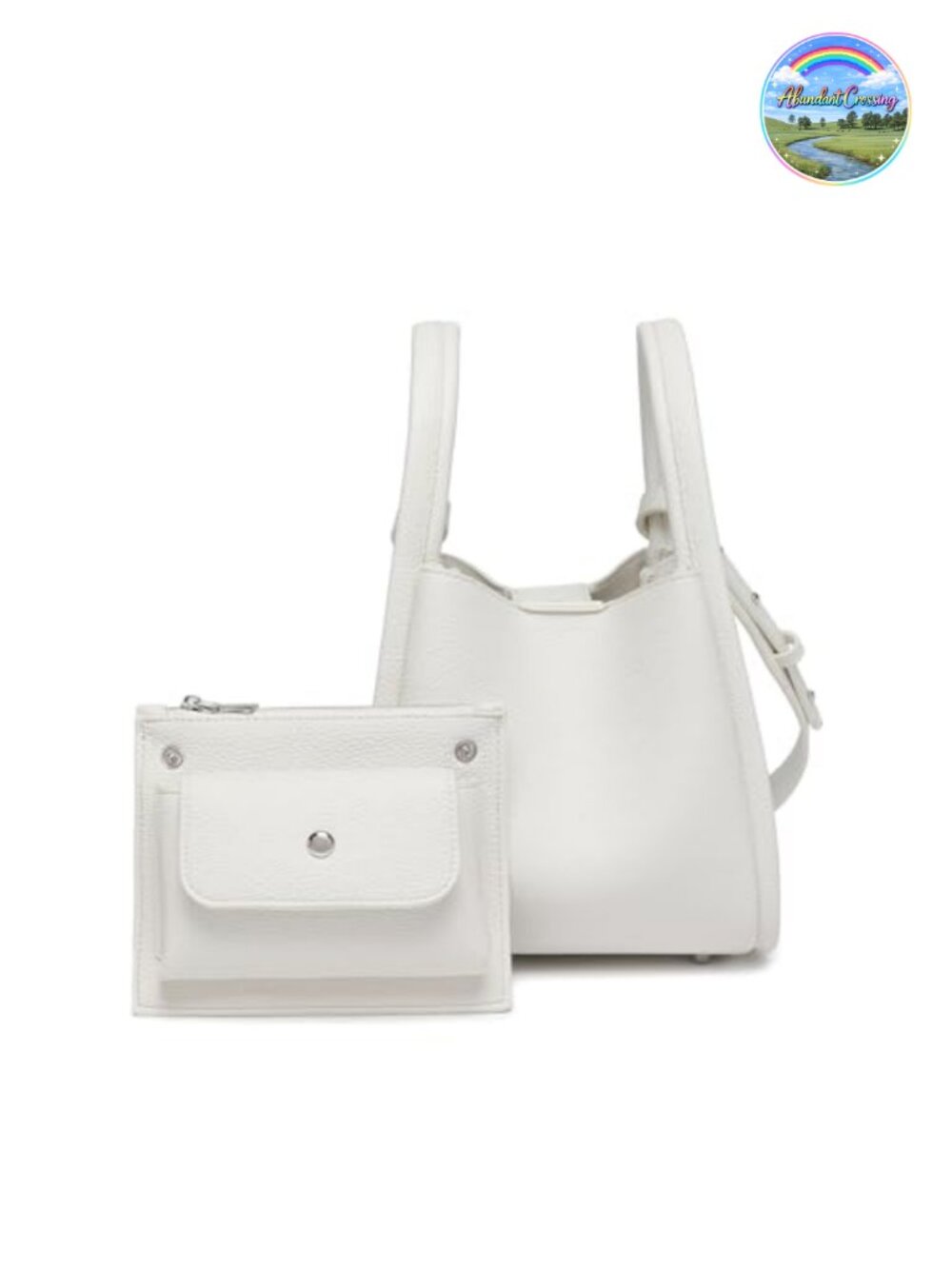 Mini PU Faux Leather Bucket Bag Crossbody Purse Magnetic Closure